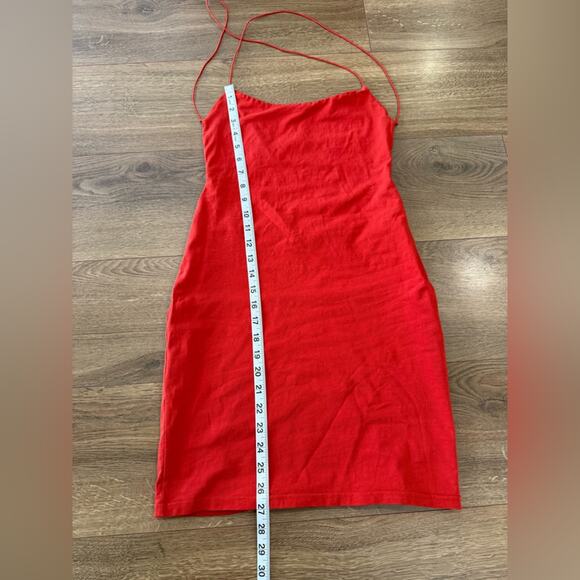 Tiger Mist Bentley Strappy Back Body-con Mini Dress Rust Red Size Large - Picture 11 of 11